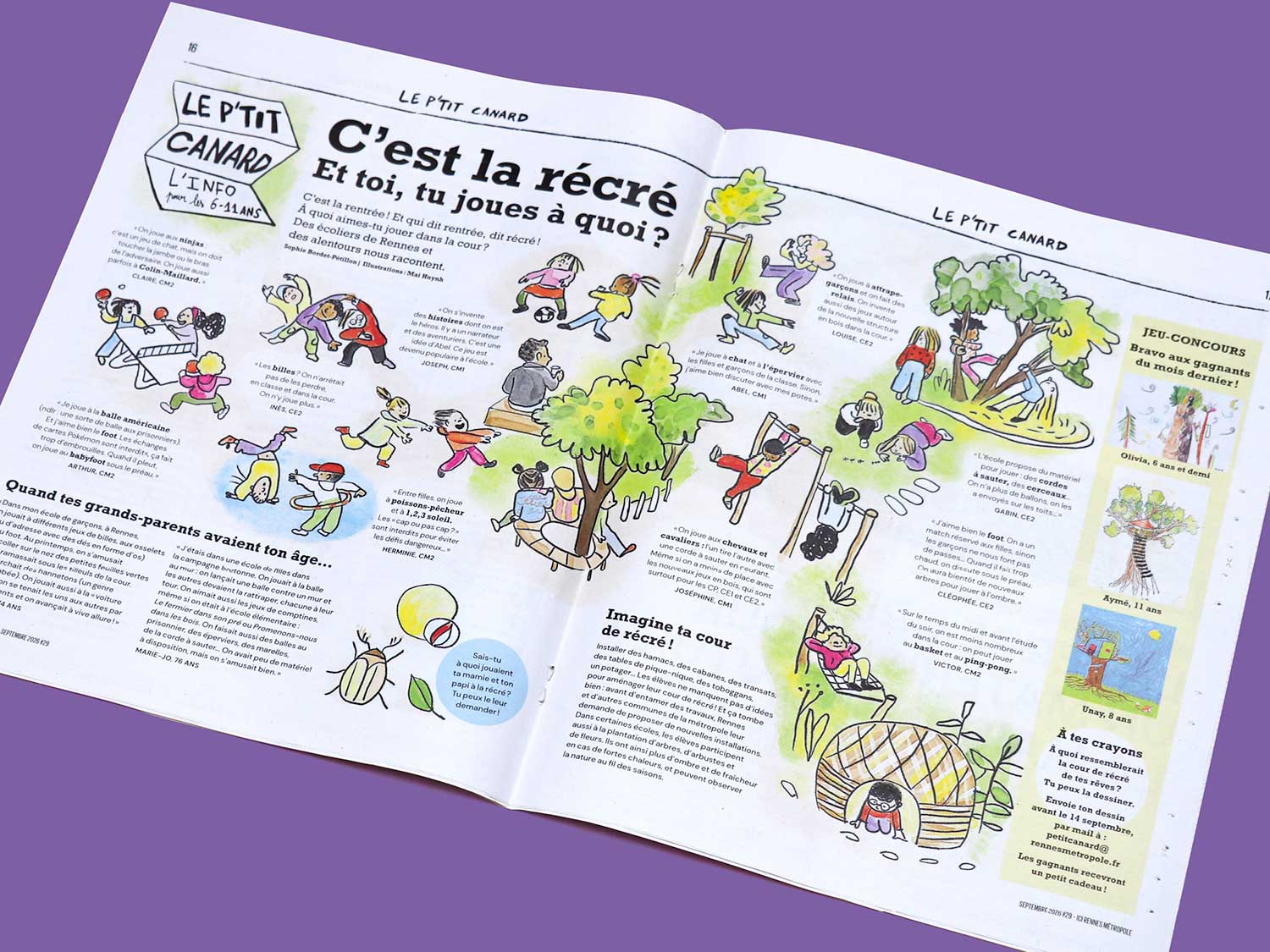 Le petit canard, La récré