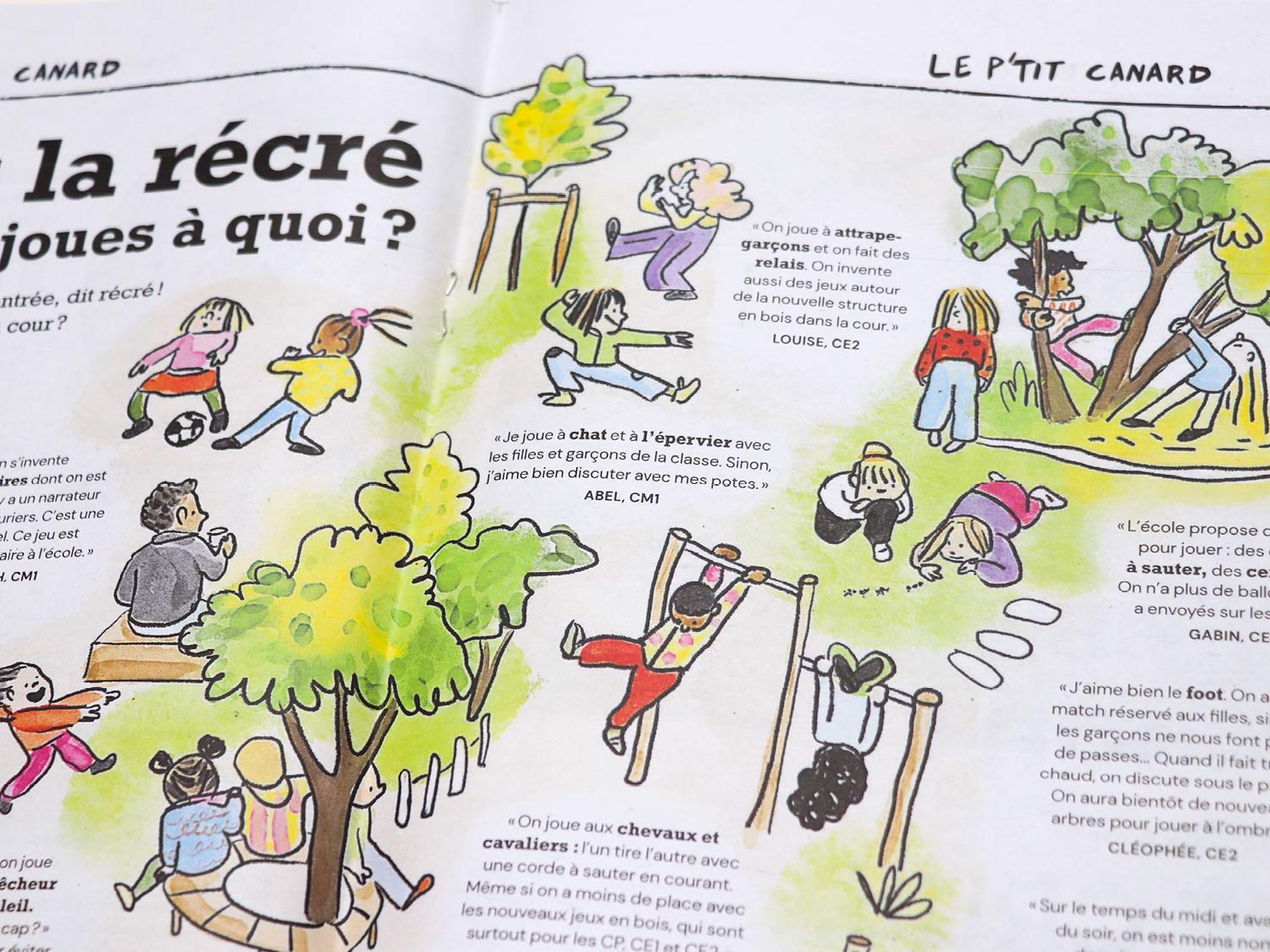 Le petit canard, La récré