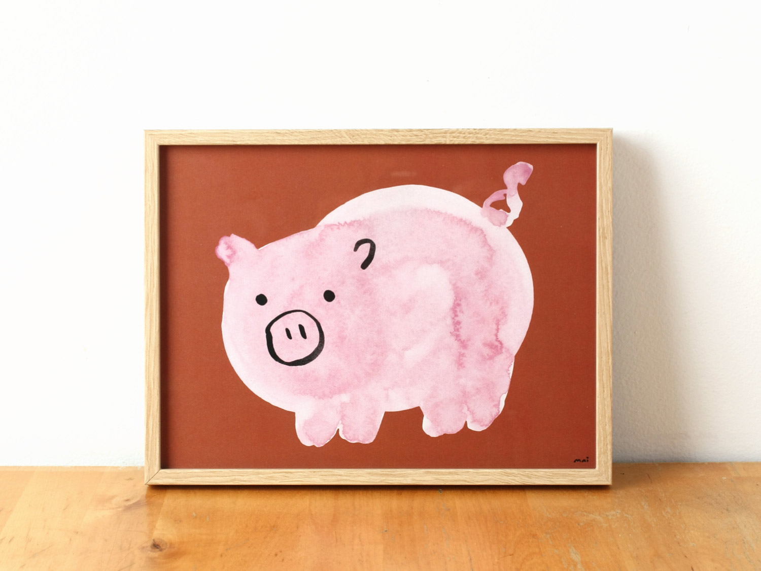 Affichette cochon